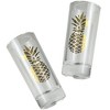 Wild Eye 3-Piece Black and Metallic Gold Tropical Pineapple Flask and Shot Glass Set - 3 of 3