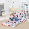 Tangkula 2-in-1 Convertible Kids Sofa Flip Open Couch w/Sturdy Sponge Construction&Velvet Fabric White&Red&Blue - 4 of 4
