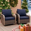 EAGLE PEAK Rocking Chair, Swivel Rocker, Rattan Patio Furniture, 2 Chairs - 2 of 4