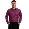 INSPIRE CHIC Men's Point Collar Long Sleeve Button Down Solid Color Formal Dress Shirts - 4 of 4