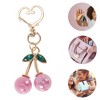 Unique Bargains 3D Diamond-Encrusted Cherry Handbag Charm 1 Pc - 3 of 4