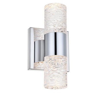 Elegant Lighting Vega 2 light Chrome LED Wall Sconce