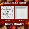 Farmhouse Christmas Wooden Block Sign - Indoor Decor, 5 x 5 Inch - 3 of 4
