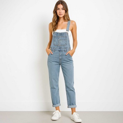 Women's Classic Denim Overalls – Relaxed Fit with Tapered Legs & Functional Pockets Cherie Code
