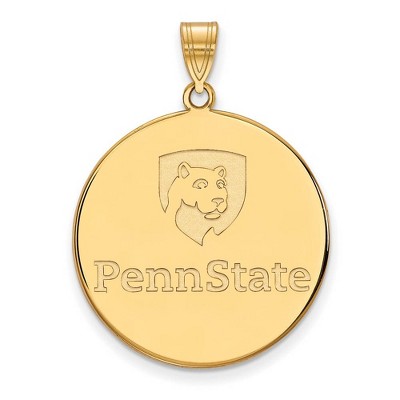Black Bow Jewelry 14k Yellow Gold Penn State Nittany Lions NCAA Extra Large Pendant