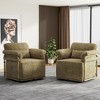 Lyngins Modern Upholstered Single Sofa Swivel Chair with Gold Metal Legs,Square Accent Armchair for Bedroom,Office - 2 of 4