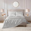 Queen Satin Luxury 6pc Sheet Set Light Gray : Target