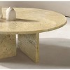 PAGED Modern Luxury Natural Marble Round Coffee Table for Living Room,Stylish Desigh Real Marble Center Table Tea Table End Table - 3 of 4