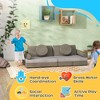 BABYYER Modular Kids Play Couch, 12 Pcs Child Sectional Sofa with Washable Cover, Creative Playroom Furniture for Boys and Girls - 2 of 4