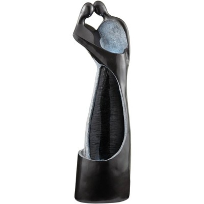 John Timberland Modern Couple Outdoor Floor Water Fountain with Light LED 47" High for Yard Garden Patio Deck Home