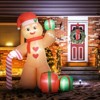 SEVOBAL Inflatable Holiday Decorations 8ft Christmas Gingerbread Man, Front Yard Holiday Decoration for Home, Garden, Brown, 10.2"*5.1"*12.6" - 2 of 4