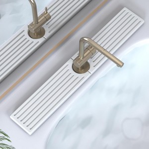 Fast Drying Super Absorbent Diatomite Mat - Raised Feet, Fits Kitchen Sink/Bathroom, Anti-Moisture - 1 of 4