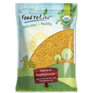 Organic Yellow Split Lentils - Non-GMO Golden Lentils, Raw, Dried, Vegan, Kosher, Bulk, Low Sodium, Low Fat - 1 of 4