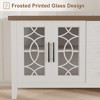 Garvee TV Stands for Living Room, Entertainment Center with Glass Door, Television Stands 2 Storage Door & 3 Drawer & Adjustable Shelves for Bedroom - 4 of 4