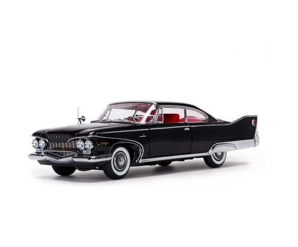 1960 Plymouth Fury Hard Top Jet Black Platinum Edition 1/18 Diecast Model Car by Sunstar