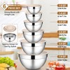 Itopfox Stainless Steel Mixing Bowls with Airtight Lids Set, Nesting Kitchen Bowls for Prepping, Baking & Food Storage, Dishwasher & Freezer Safe - 2 of 4