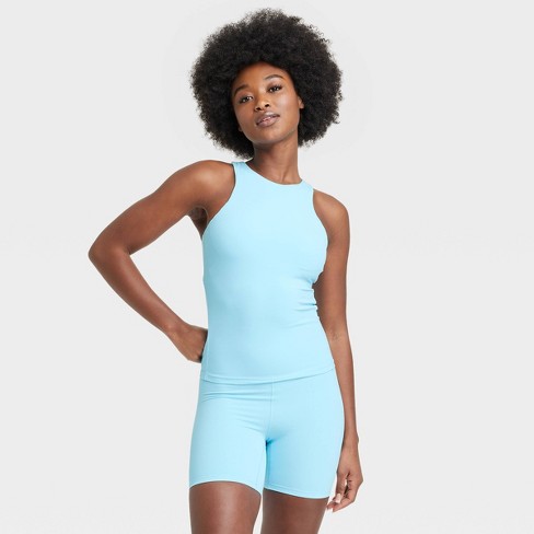 Women's Everyday Soft Racerback Tank Top - All In Motion™ Light Blue Xs :  Target