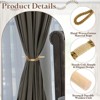 Unique Bargains Cotton Hand-Woven Decorative Drape Curtain Tiebacks with Wood Club - 3 of 4
