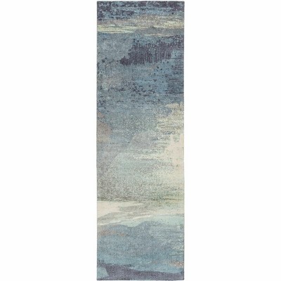 Hauteloom Alvaton Abstract Blue Rug