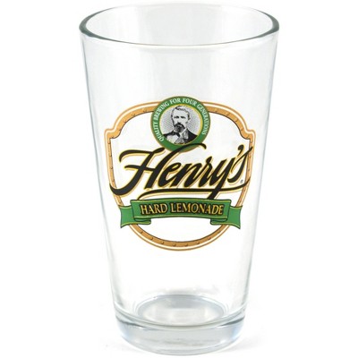 Henry's Hard Lemonade 16 Ounce Pint Glass, Set of 4
