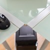GDFStudio Biorn Modern L-Shaped Metal and Tempered Glass Computer Desk with X-Frame - 4 of 4