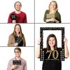 Big Dot of Happiness Adult 70th Birthday - Gold - Birthday Party Selfie Photo Booth Picture Frame & Props - Printed on Sturdy Material - 2 of 4