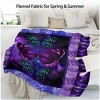 Wikineon Cozy Butterfly Printed Flannel Blanket - Soft, Warm, And Lightweight Throw For Couch, Sofa, Office, Bed, Camping, And Travel - 2 of 4