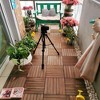 Dolonm DIY Brown Striped Interlocking Floor Tiles, 20-Piece Lightweight Set for Easy Handling & Setup - 3 of 4
