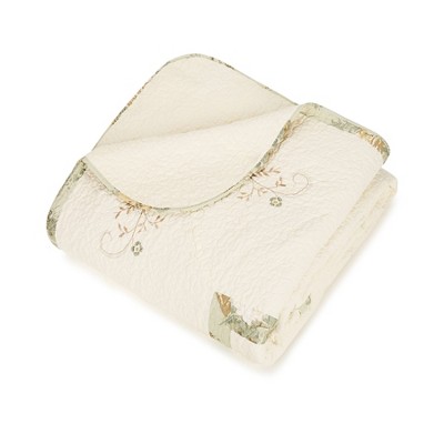 Vintage Floral Queen Cotton Reversible Bedspread Set