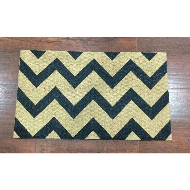 J&V TEXTILES "Zigzag" Outdoor Coir Doormat 18" x 30", 3 of 4