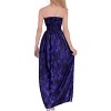 LA LEELA Women's Tube Dress Boho Smocked Maxi One Size Navy Tie Dye - 3 of 3