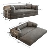 QingMoon Convertible Floor Sofa Bed, with Pillow Back Support Armrest, Corduroy fabric, Comfy Foldable Sofa Bed, ,for Living Room,Bedroom - 3 of 4