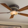 52" Minka Aire Vintage Hugger Indoor Ceiling Fan with Remote Control Belcaro Walnut Champagne Glass for Living Room Kitchen House - 2 of 4