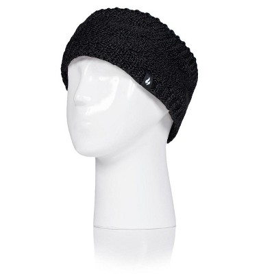 Heat Holders Women's Alta Cable Knit Headband Black One Size | Size One ...