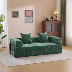 NicBex Convertible Folding Upholstered Floor Sofa Bed with Metal Stand,Oversized Futon Couch Sleeper Sofa for Living Room,Bedroom - 1 of 4