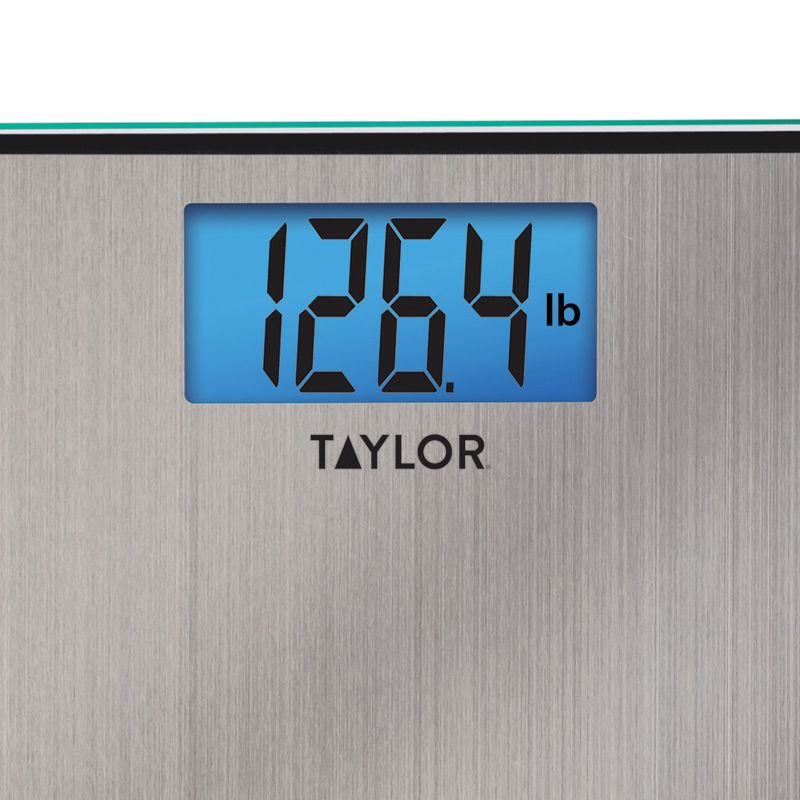 Taylor® Precision Products Easy-to-Read 400-lb Capacity Stainless Steel Bathroom Scale, 2 of 5