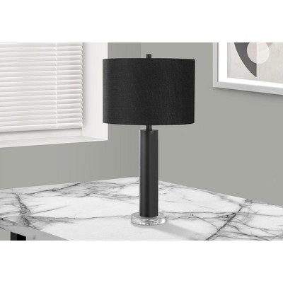 Monarch Specialties Lighting 28inchH Table Lamp Black Metal Black Shade Contemporary Modern