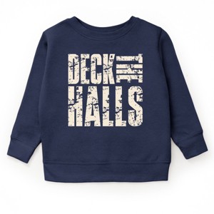 Deck the Halls Block Distressed - Youth Graphic Sweatshirt - 1 of 3