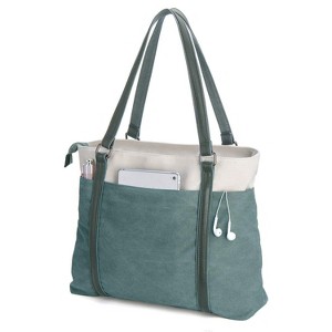 Women's Work Bag with Laptop Compartment Zipper Pockets Teacher Totes Purse - 1 of 4
