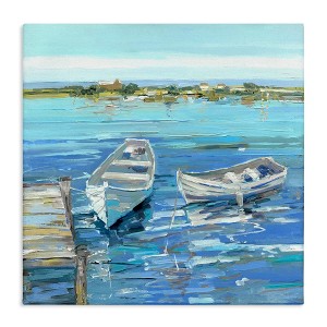 Stupell Industries Serene Rowboats at Dock, 24" x 24" - 1 of 4