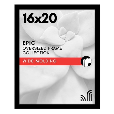 Americanflat 16x20 Picture Frame with Polished Plexiglass - Epic Collection - Gallery Wall Frames with Engineered Wood - Black