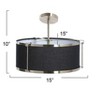Storied Home Harrison- Metal Ceiling Light with Captured Linen Shade - 2 of 4