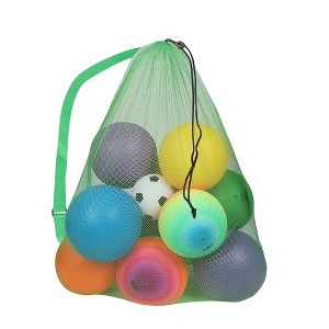 GSE 30"x40" Extra Large Mesh Sports Ball Equipment Drawstring Bag with Adjustable Shoulder Strap for Soccer, Basketball, Volleyball, Gym - 1 of 4