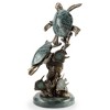 SPI Home Brass Sea Turtle Duet – 11" Ocean-Inspired Tabletop Sculpture for Coastal Decor - 3 of 4
