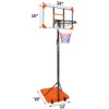 Sevobal Basketball Hoops Portable Basketball Goal System Height Adjustable with Stable Base for Indoor Outdoor Patio Backyard, Orange, 28"*29"*105" - 3 of 4