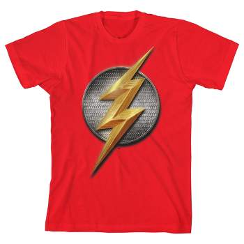 Justice League Movie Flash Logo Boy's Red T-shirt
