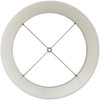 Springcrest White Medium Drum Lamp Shade with Crystal Trim 13" Top x 15" Bottom x 10" High x 10" Slant (Spider) Replacement - 3 of 4