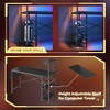 Bestier 51" Gaming Desk with LED Lights, Computer Desk with 4 Tiers, Reversible Shelves, Side Storage Bag, and Adjustable Shelf ,Black - 3 of 4
