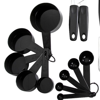 Gibson 18-Piece Black and Silver Kitchen Gadgets Set
