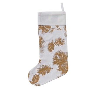 Patricia Heaton Home Gold Pinecone Stocking Set of 2 - 1 of 4